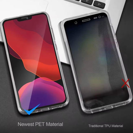 iPhone 11 Pro Max 360° Full-Body Clear Case — TPU Front Screen Cover + Hard PC Back + Military-Grade Drop Protection + FREE 6D Tempered Glass Screen Protector