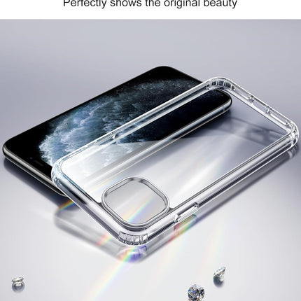 iPhone 11 Pro Crystal Clear Case Non-Yellowing 12+ Months Flawless Diamond Clarity Hard Transparent Back Cover with Airbag Drop Protection Corners Anti-Scratch MagSafe Compatible Wireless Charging + FREE 6D Tempered Glass Screen Protector