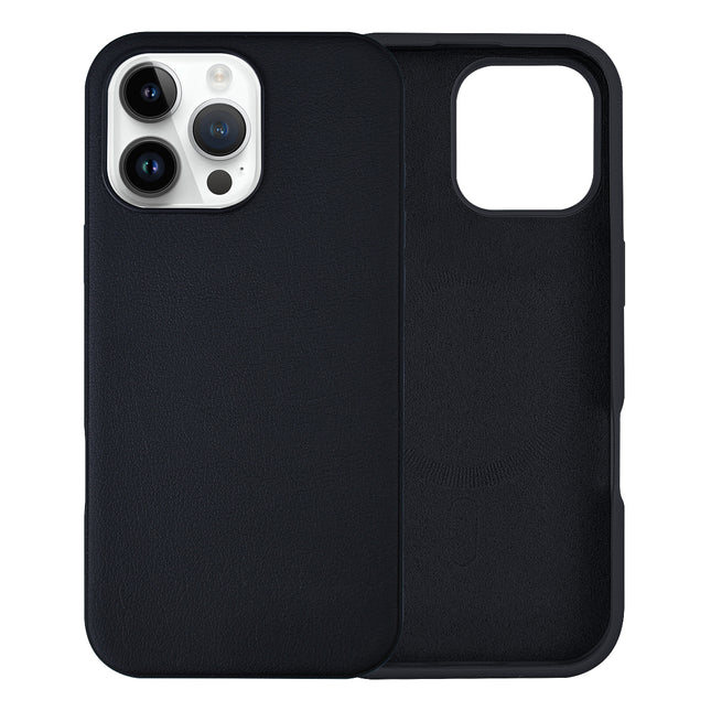 iPhone 15 Pro Max Leather Finish Back Case – Premium Slim Protective Cover + FREE 6D Tempered Glass Screen Protector