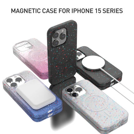 iPhone 13 Pro Max Glittery Silicone MagSafe Case + Free 6D Tempered Glass Screen Protector | Shockproof Sparkle Protective Cover