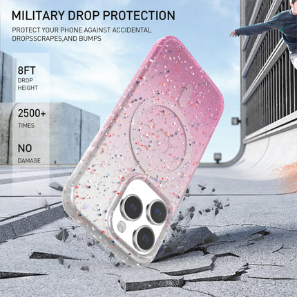 iPhone 13 Pro Max Glittery Silicone MagSafe Case + Free 6D Tempered Glass Screen Protector | Shockproof Sparkle Protective Cover