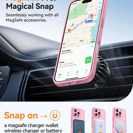 iPhone 16 Pro Qi-Compatible TPU Frame Case – Shockproof Wireless Charging Cover + FREE 6D Tempered Glass Screen Protector