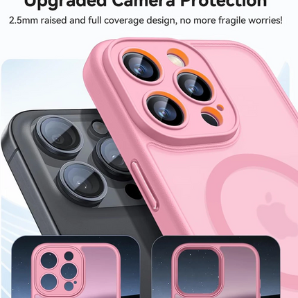 iPhone 16 Pro Qi-Compatible TPU Frame Case – Shockproof Wireless Charging Cover + FREE 6D Tempered Glass Screen Protector