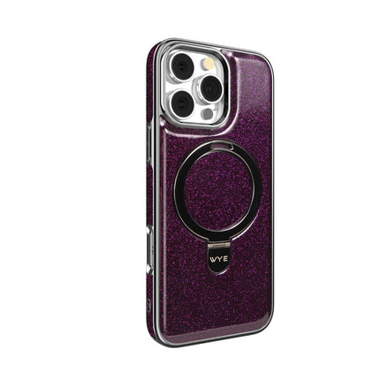 iPhone 16 Pro Blingy MagCharge Ring Stand Case – Magnetic MagSafe Shockproof Cover + FREE 6D Tempered Glass