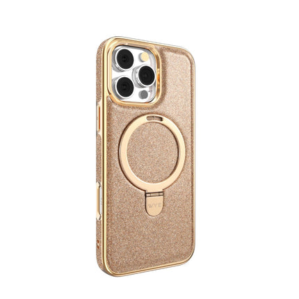 iPhone 16 Pro Blingy MagCharge Ring Stand Case – Magnetic MagSafe Shockproof Cover + FREE 6D Tempered Glass