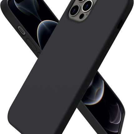 iPhone 12 / 12 Pro Liquid Silicone Case (Soft Touch, Anti-Fingerprint) + FREE 6D Tempered Glass Screen Protector | Slim Shockproof Cover