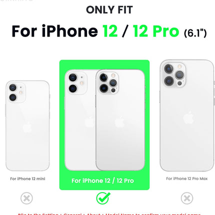 iPhone 12 / 12 Pro Liquid Silicone Case (Soft Touch, Anti-Fingerprint) + FREE 6D Tempered Glass Screen Protector | Slim Shockproof Cover