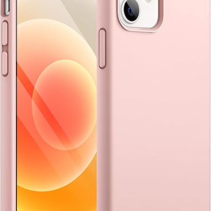 iPhone 12 / 12 Pro Liquid Silicone Case (Soft Touch, Anti-Fingerprint) + FREE 6D Tempered Glass Screen Protector | Slim Shockproof Cover