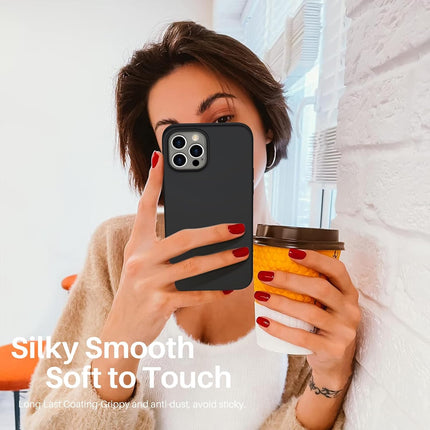 iPhone 12 / 12 Pro Liquid Silicone Case (Soft Touch, Anti-Fingerprint) + FREE 6D Tempered Glass Screen Protector | Slim Shockproof Cover