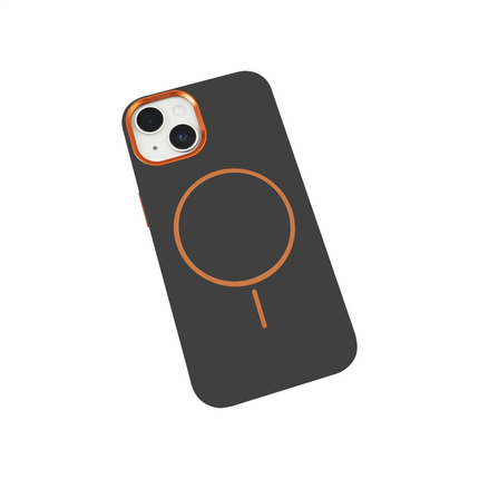 iPhone 15 MagRing SoftTouch Case – Magnetic Shockproof Silicone Cover + Free 6D Tempered Glass Screen Protector