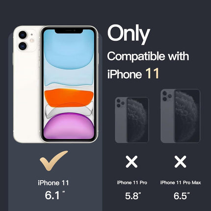 iPhone 11 MagSafe Compatible Clear Case (6.1") – Shockproof TPU Bumper, Anti-Scratch Transparent Cover + FREE 6D Tempered Glass Screen Protector