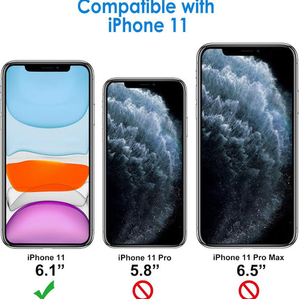 iPhone 11 Pocket Wallet Leather Case + FREE 6D Tempered Glass Screen Protector