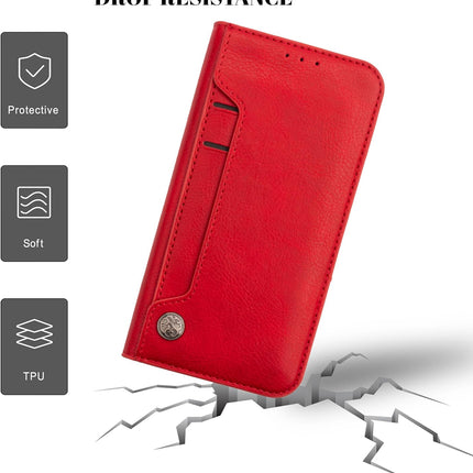 iPhone 11 Wallet Slide Pocket Case (6.1") – Card Holder Back Cover, Shockproof TPU Grip + FREE 6D Tempered Glass Screen Protector