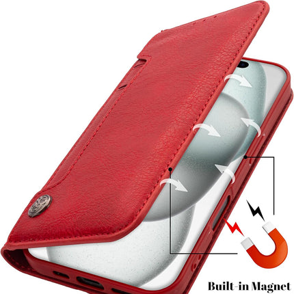 iPhone 11 Wallet Slide Pocket Case (6.1") – Card Holder Back Cover, Shockproof TPU Grip + FREE 6D Tempered Glass Screen Protector