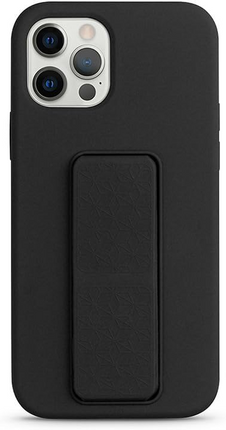 iPhone 11 Frame Case with Silicone Rear + Magnetic Kickstand Grip Holder + FREE 6D Tempered Glass Screen Protector | Slim Shockproof Cover