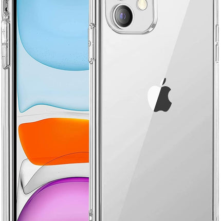 iPhone 11 Case Crystal Clear Transparent TPU Cover – Anti-Scratch Shockproof Bumper + FREE 6D Tempered Glass Screen Protector (6.1")