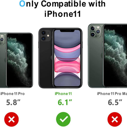 iPhone 11 Case Crystal Clear Transparent TPU Cover – Anti-Scratch Shockproof Bumper + FREE 6D Tempered Glass Screen Protector (6.1")