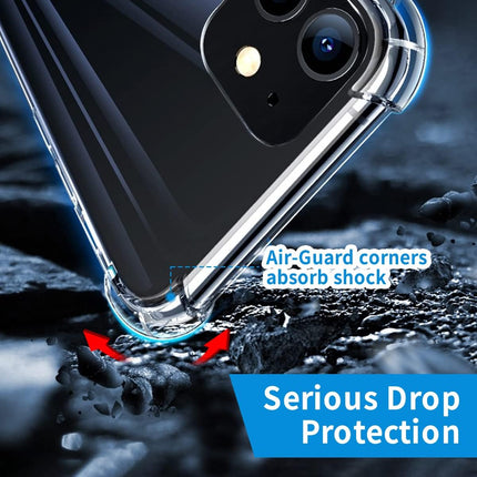iPhone 11 Case Crystal Clear Transparent TPU Cover – Anti-Scratch Shockproof Bumper + FREE 6D Tempered Glass Screen Protector (6.1")