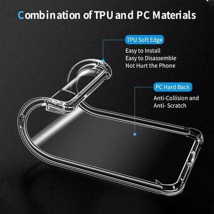 iPhone 11 Case Crystal Clear Transparent TPU Cover – Anti-Scratch Shockproof Bumper + FREE 6D Tempered Glass Screen Protector (6.1")