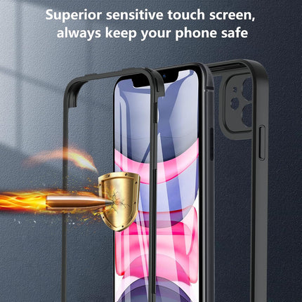 iPhone 12 Case Built-In 360° Screen Protector Full Body Shockproof + FREE 6D Tempered Glass Screen Protector