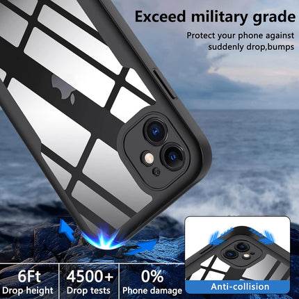 iPhone 12 Case Built-In 360° Screen Protector Full Body Shockproof + FREE 6D Tempered Glass Screen Protector