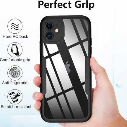 iPhone 12 Case Built-In 360° Screen Protector Full Body Shockproof + FREE 6D Tempered Glass Screen Protector