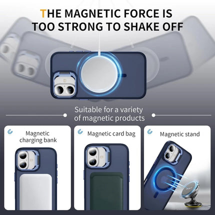 iPhone 16 Pro Max MagSafe Elite Finish Stand Case + Free 1 Pack 6D Tempered Glass Screen Protector