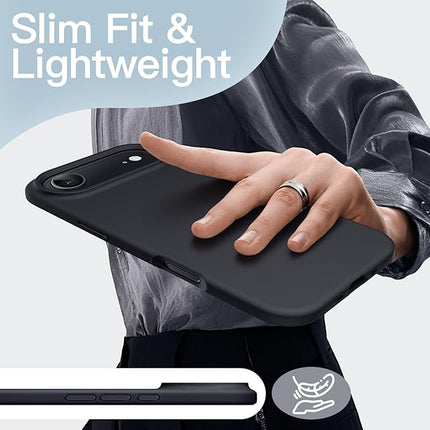 iPhone 17 Air Soft Matte Silicone Case + 1 Pack Tempered Glass Screen Protector – Slim, Shockproof, Comfortable Grip (KIT)