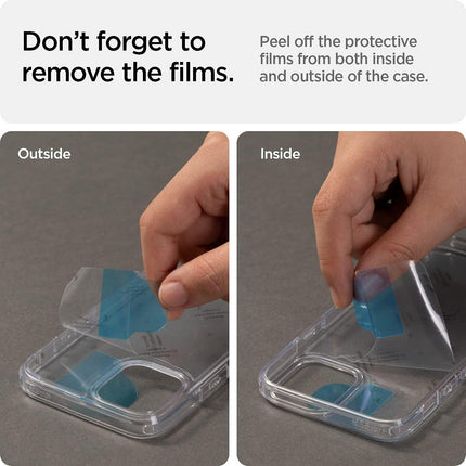 iPhone 13 Pro Spigen Ultra Hybrid Case Crystal Clear + Free 6D Tempered Glass Screen Protector | Shockproof Transparent Protective Cover