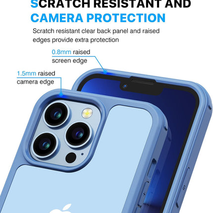 iPhone 13 Pro Max Built-In 360° Screen Protective Case + Free 6D Tempered Glass Screen Protector | Full Body Shockproof Cover