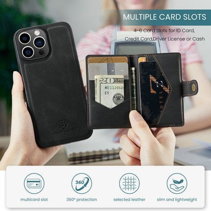 iPhone 13 Pro Back Case with Detachable Wallet – Slim Protective Phone Cover with Card Holder + FREE 6D Tempered Glass Screen Protector | Heavy Duty Shockproof iPhone 13 Pro Wallet Case