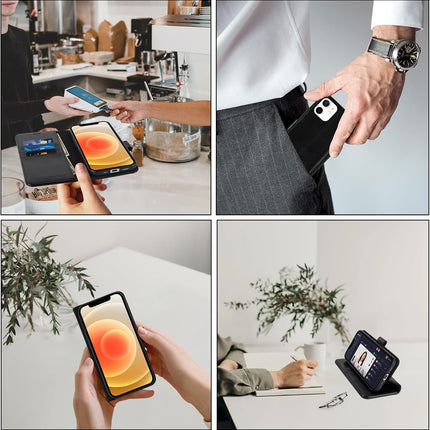 iPhone 11 Leather Wallet Case with RFID Blocking – Premium Flip Folio Cover with Card Holder Slots & Kickstand Stand | Shockproof Drop Protection Magnetic Closure + FREE Tempered Glass Screen Protector