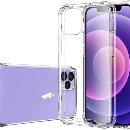 iPhone 12 / 12 Pro Clear Case with 360° Rotating Belt Clip Holster – Shock-Absorbing Air Bumper Corners (6.1") + FREE 6D Tempered Glass Screen Protector