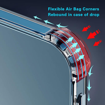 iPhone 12 / 12 Pro Clear Case with 360° Rotating Belt Clip Holster – Shock-Absorbing Air Bumper Corners (6.1") + FREE 6D Tempered Glass Screen Protector