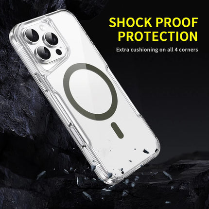 iPhone 16 Pro Max PrismEdge MagCharge Case + Free 6D Tempered Glass | Magnetic MagSafe Shockproof Cover