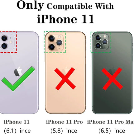 iPhone 11 Military Grade Case with Ring Kickstand – Heavy Duty Shockproof Armour Dual Layer TPU PC Cover | 360° Rotating Magnetic Ring Stand | Drop Tested MIL-STD-810G Protection + FREE 6D Tempered Glass Screen Protector