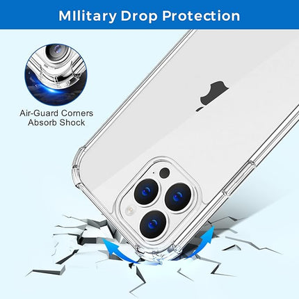 iPhone 15 Pro Max Clear Anti-Shock Armour Case – Rugged TPU Protection + FREE 6D Tempered Glass