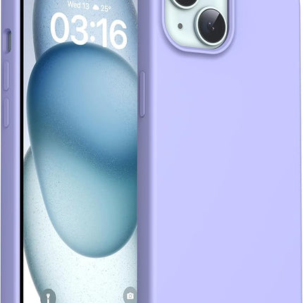 iPhone 15 Soft Matt Silicone Case – Slim Shockproof Protective Cover + Free 6D Tempered Glass Screen Protector