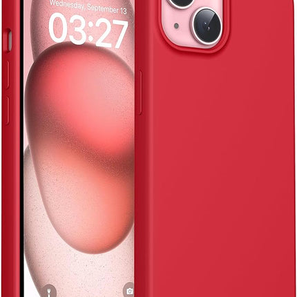 iPhone 15 Soft Matt Silicone Case – Slim Shockproof Protective Cover + Free 6D Tempered Glass Screen Protector
