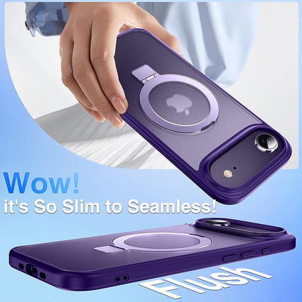 iPhone 17 Air MagSafe Metal Stand Case + 1 Pack Tempered Glass Screen Protector – Slim, Magnetic, Adjustable Stand (KIT)