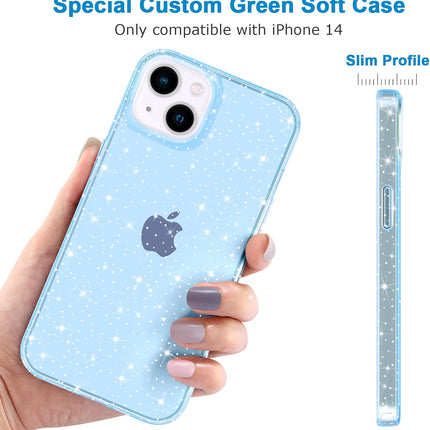 iPhone 11 Glitter Case for Women Girls – Bling Sparkle Clear Soft TPU Shockproof Bumper | Anti-Scratch Slim Cute Protective Phone Cover | Rugged 4-Corner Drop Protection + FREE 6D Tempered Glass Screen Protector