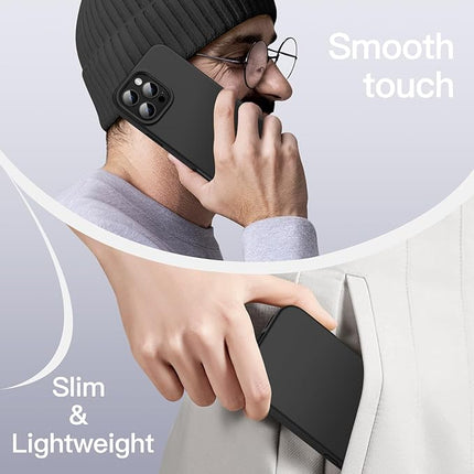 iPhone 16 Pro Max Soft Matte Silicone Case with Free 6D Tempered Glass | Slim Shockproof Protective Cover