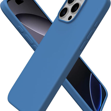 iPhone 16 Pro Max Soft Matte Silicone Case with Free 6D Tempered Glass | Slim Shockproof Protective Cover