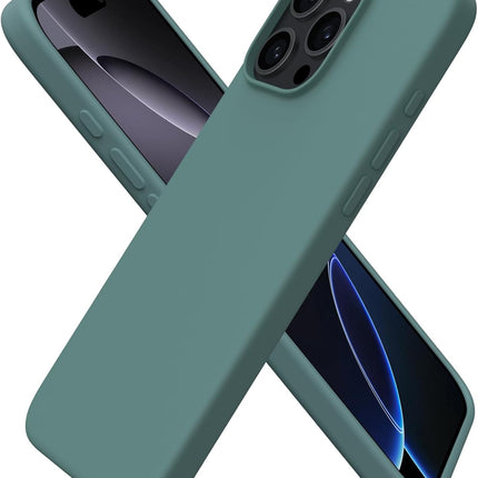 iPhone 16 Pro Max Soft Matte Silicone Case with Free 6D Tempered Glass | Slim Shockproof Protective Cover