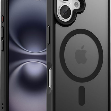 iPhone 16 Magnetic TPU Frame Case – MagSafe Shockproof Protective Cover + FREE 6D Tempered Glass Screen Protector