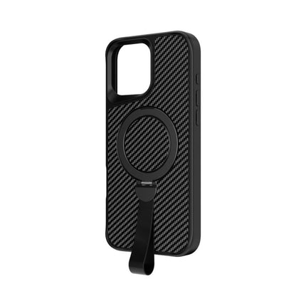iPhone 12 / 12 Pro MagSafe Hold & Stand Case – Carbon Fiber Shockproof Cover + FREE 6D Tempered Glass Screen Protector