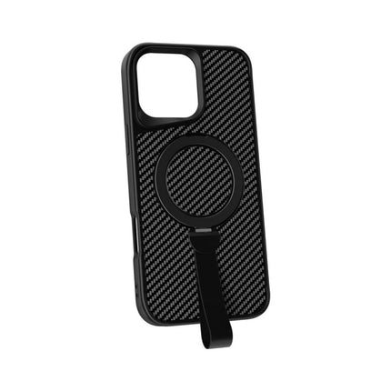 iPhone 12 / 12 Pro MagSafe Hold & Stand Case – Carbon Fiber Shockproof Cover + FREE 6D Tempered Glass Screen Protector