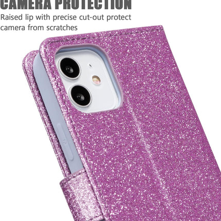 iPhone 12 / 12 Pro Shiny Heart Wallet Case (MagSafe) – Clear Glitter Shockproof Cover + Card Holder Kickstand + FREE 6D Tempered Glass