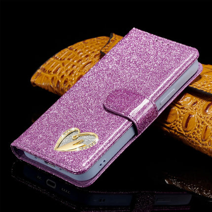 iPhone 12 / 12 Pro Shiny Heart Wallet Case (MagSafe) – Clear Glitter Shockproof Cover + Card Holder Kickstand + FREE 6D Tempered Glass
