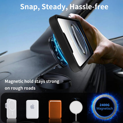 iPhone 16e Magnetic Kickstand Case – Luxury Shockproof TPU+PC MagSafe Cover with Ring Holder + FREE Tempered Glass Screen Protector